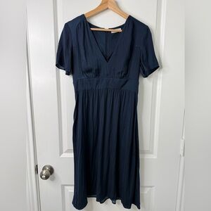 BA&SH Navy Fit and Flare Dress  Sz 1 = US Small